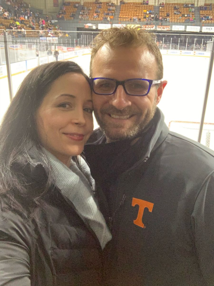 Dr Jack And Her Husband At A Knoxville Ice Bears Game